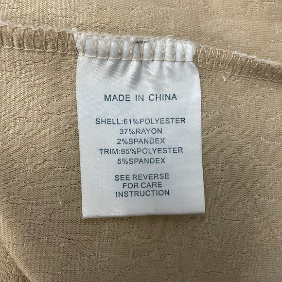 Tyler Boe Women's Small Tan & White Houndstooth Cowl Neck Classic Mini Dress - Picture 11 of 12